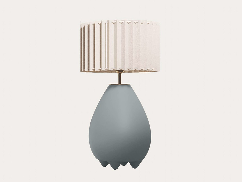 Pie de lámpara de cerámica pintada a mano Obrie de Aromas del campo - 6