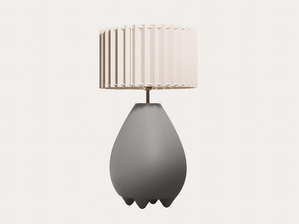 Pie de lámpara de cerámica pintada a mano Obrie de Aromas del campo - 8