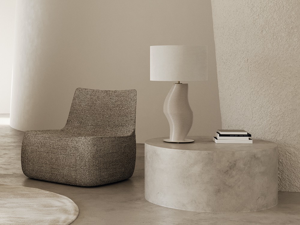 Pie de lámpara Luet de cristal pintado a mano personalizable de Aromas del campo - 3