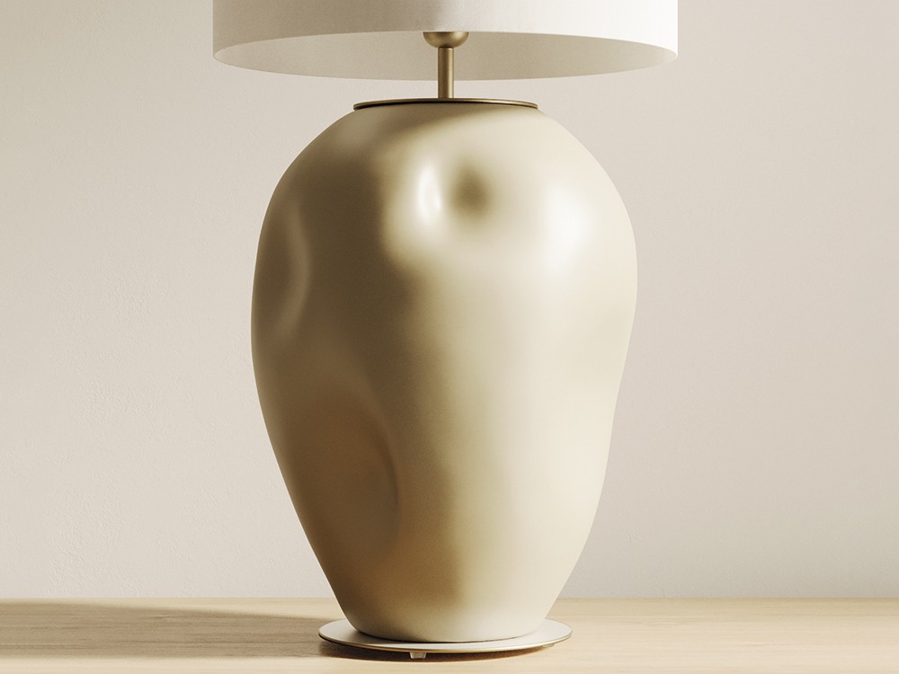 Pie de lámpara Ural de cerámica pintada a mano de Aromas del campo - 2