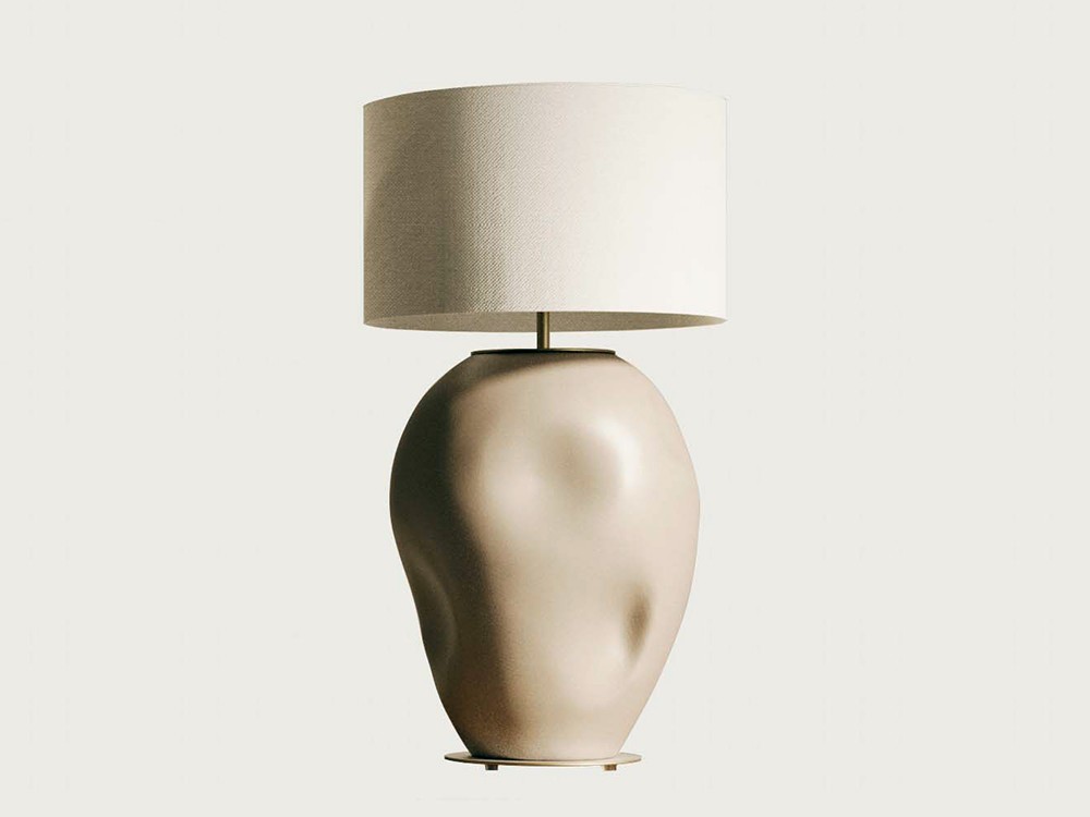 Pie de lámpara Ural de cerámica pintada a mano de Aromas del campo - 3