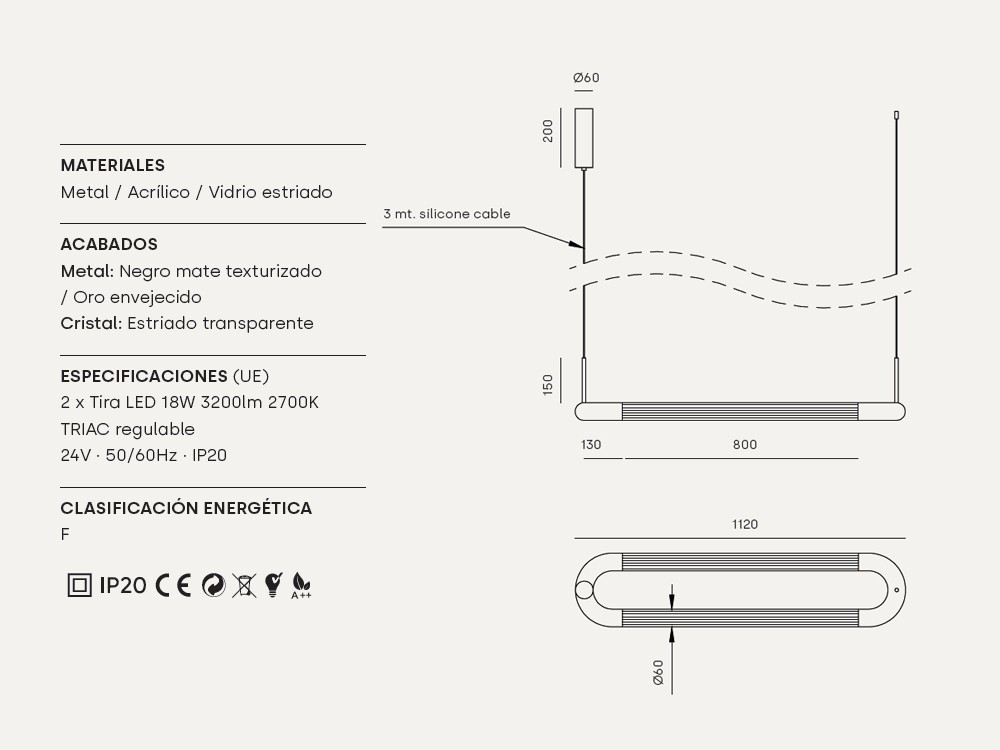 Lámpara de techo Imán L de Aromas del campo - 5