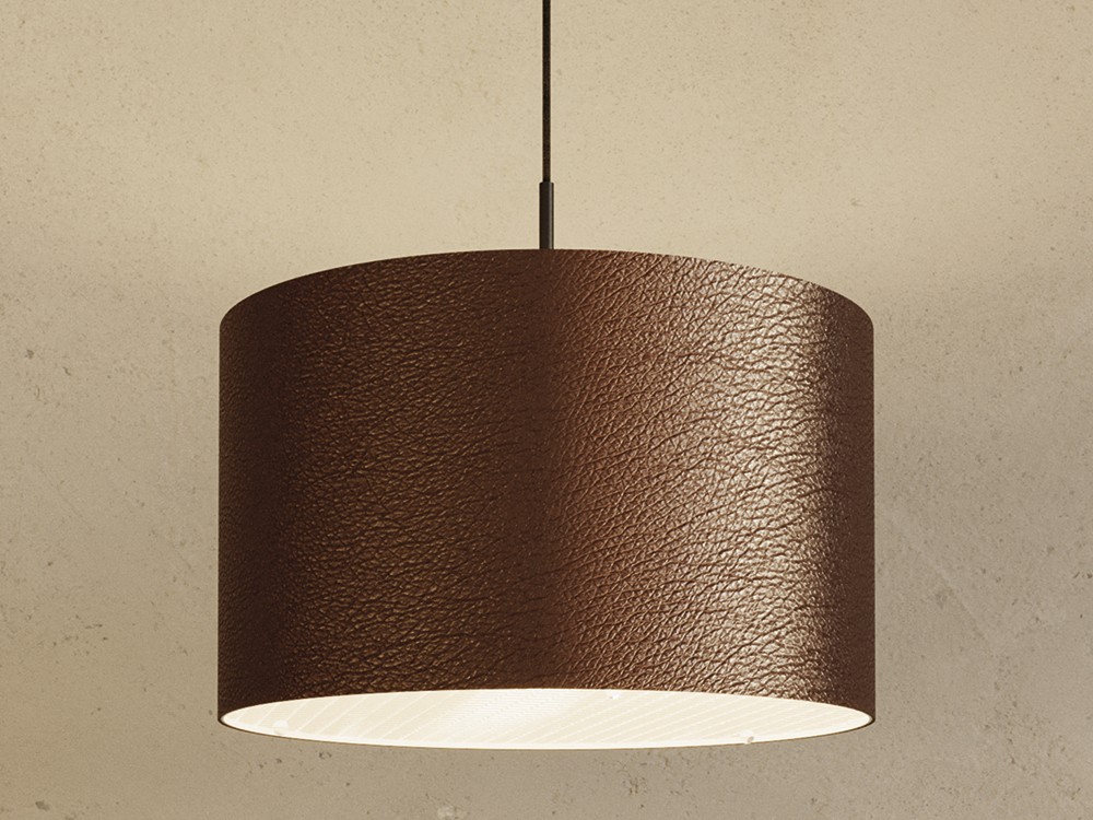 Lámpara de techo Rems con pantalla de cuero de Aromas del campo - 3
