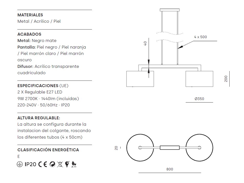 Lámpara de techo Rems Duo de Aromas del campo - 4