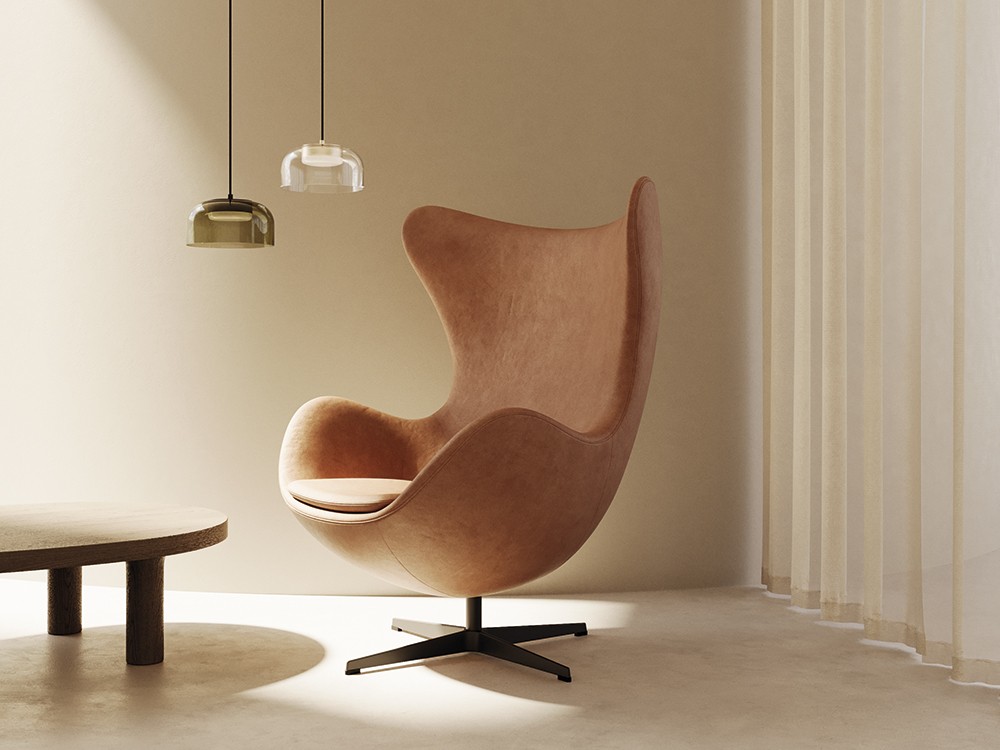 Lámpara de techo Ipon con pantalla de cristal de Aromas del campo - 1