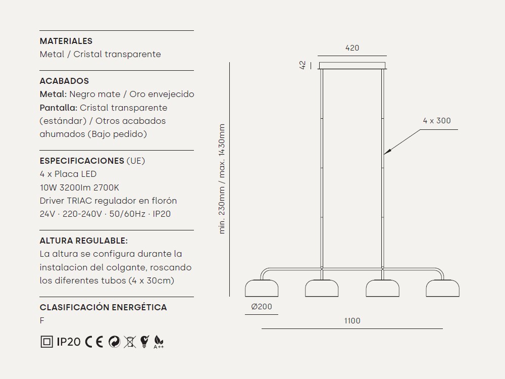 Lámpara de techo Ipon Big de Aromas del campo - 12