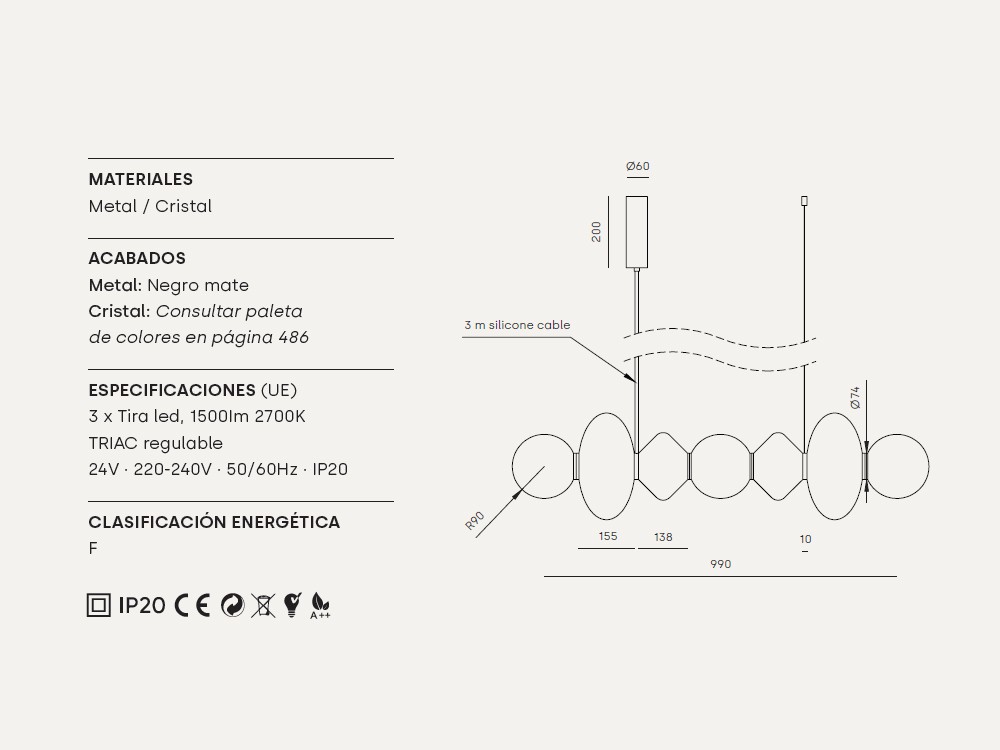 Lámpara Mapi Horizontal de Aromas del campo - 4