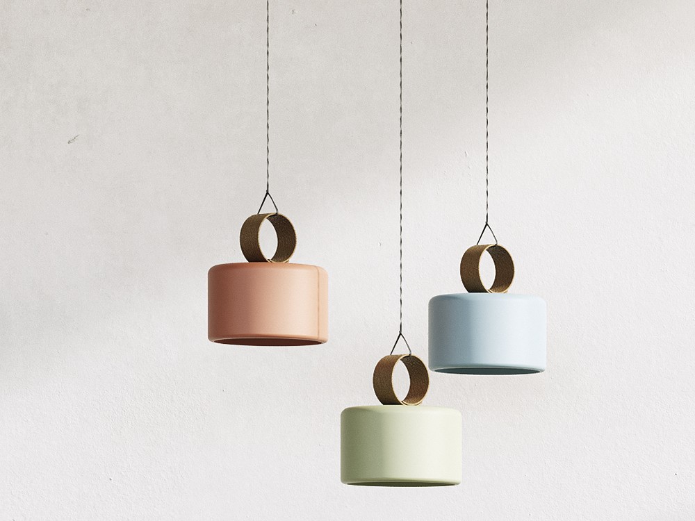 Lámpara de techo portátil Cora O