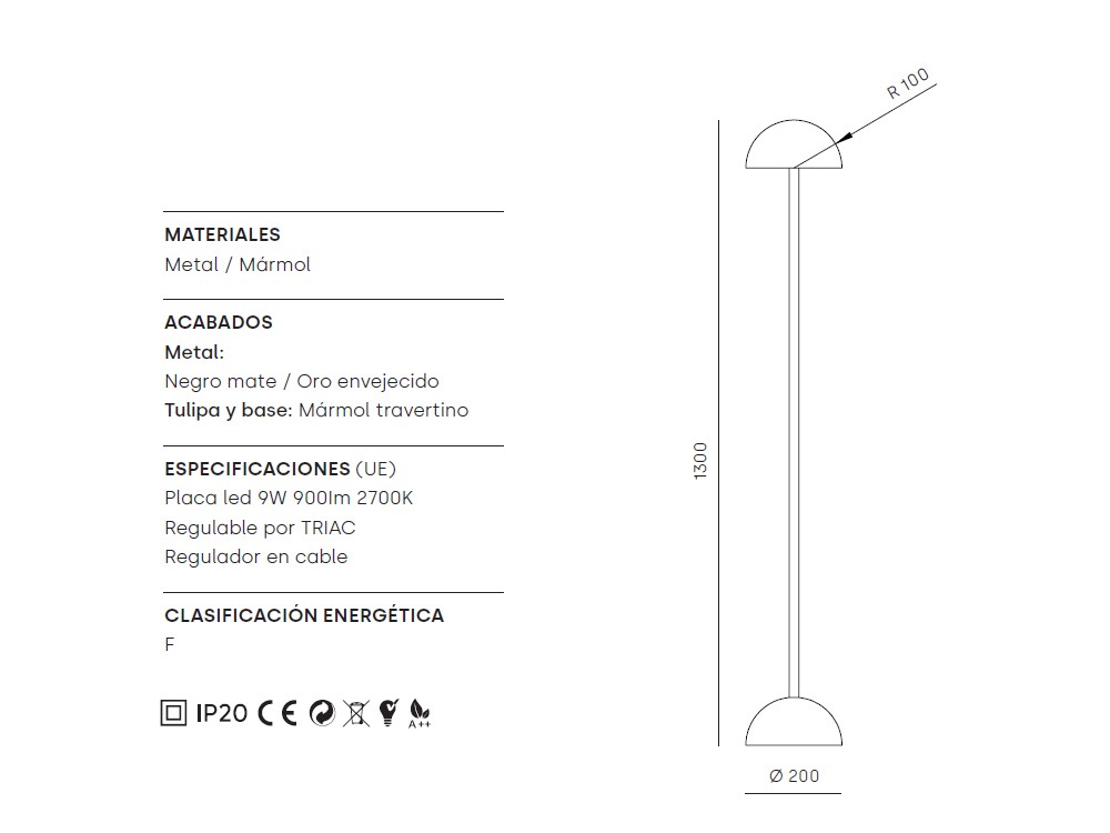 Lámpara de pie Big Dussa de Aromas del campo - 3