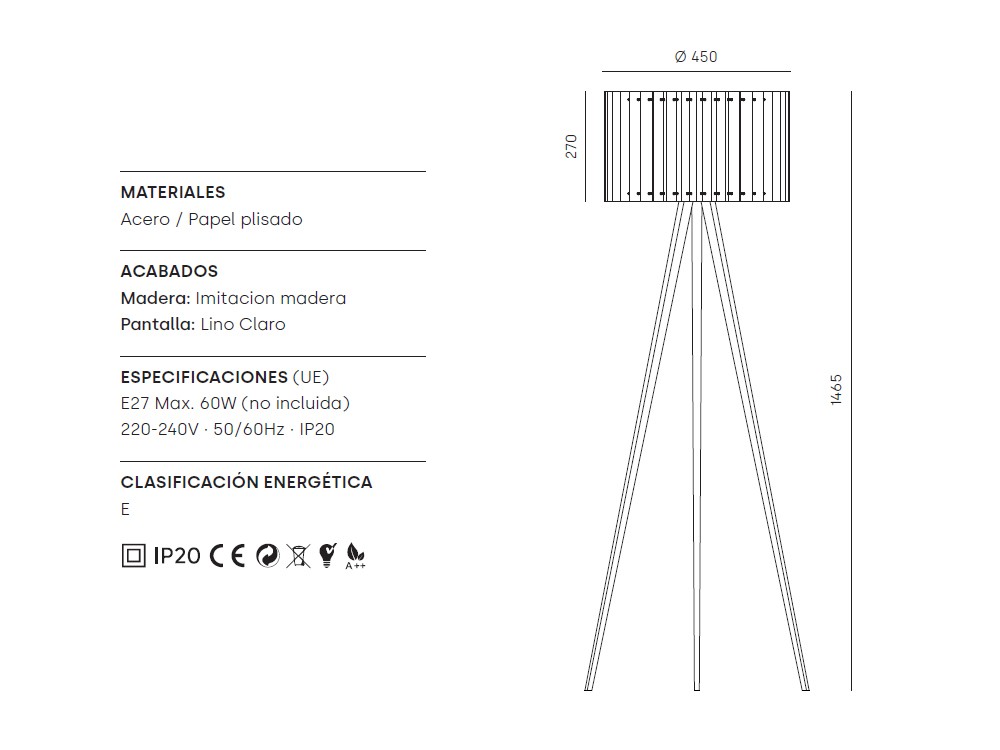 Lámpara de pie Dira de Aromas del campo - 3