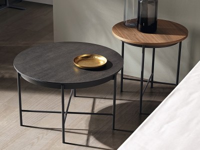 Mesa auxiliar o mesita de noche Kendo en melamina o porcelánico de Mobenia - 6