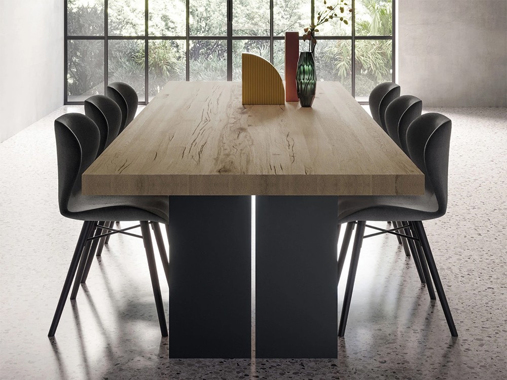 Mesa fija de comedor con sobre de roble M2 Stylo Devina Nais - 3