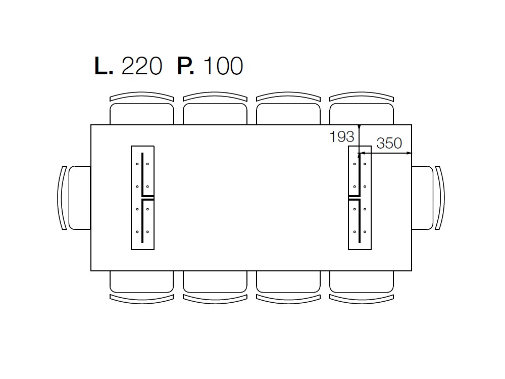 Mesa fija de comedor con sobre de roble M2 Stylo Devina Nais - 9