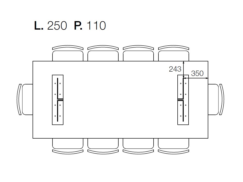 Mesa fija de comedor con sobre de roble M2 Stylo Devina Nais - 10