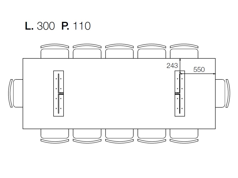 Mesa fija de comedor con sobre de roble M2 Stylo Devina Nais - 11