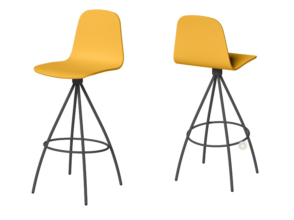 Taburete giratorio Totem Madera de Cancio - 4