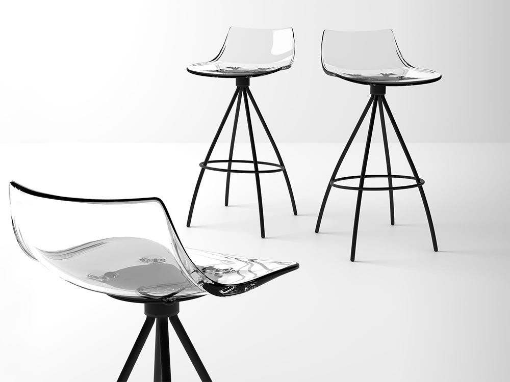 Taburete de cocina giratorio Río de policarbonato Cancio - 8