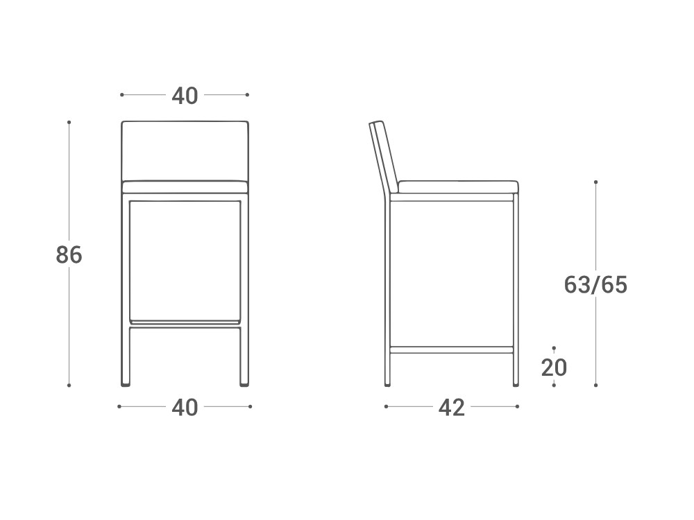 Taburete de cocina Gemma tapizado de Cancio - 8