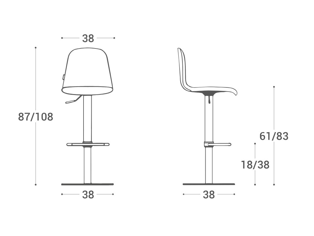 Taburete de cocina elevable Lemon Madera de Cancio - 4