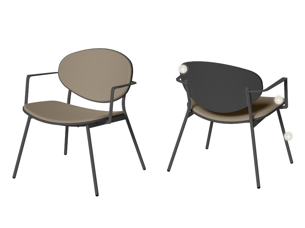 Sillón Way XL Tessuto con brazos de Cancio - 2