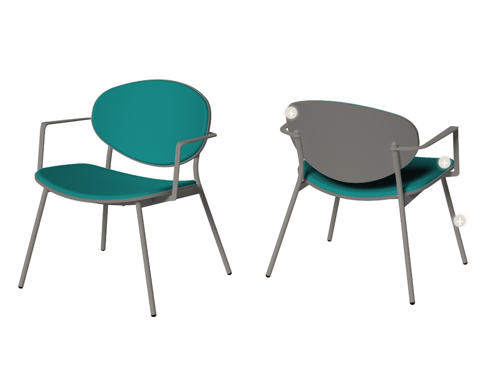 Sillón Way XL Tessuto con brazos de Cancio - 3