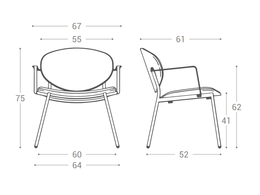 Sillón Way XL Tessuto con brazos de Cancio - 5