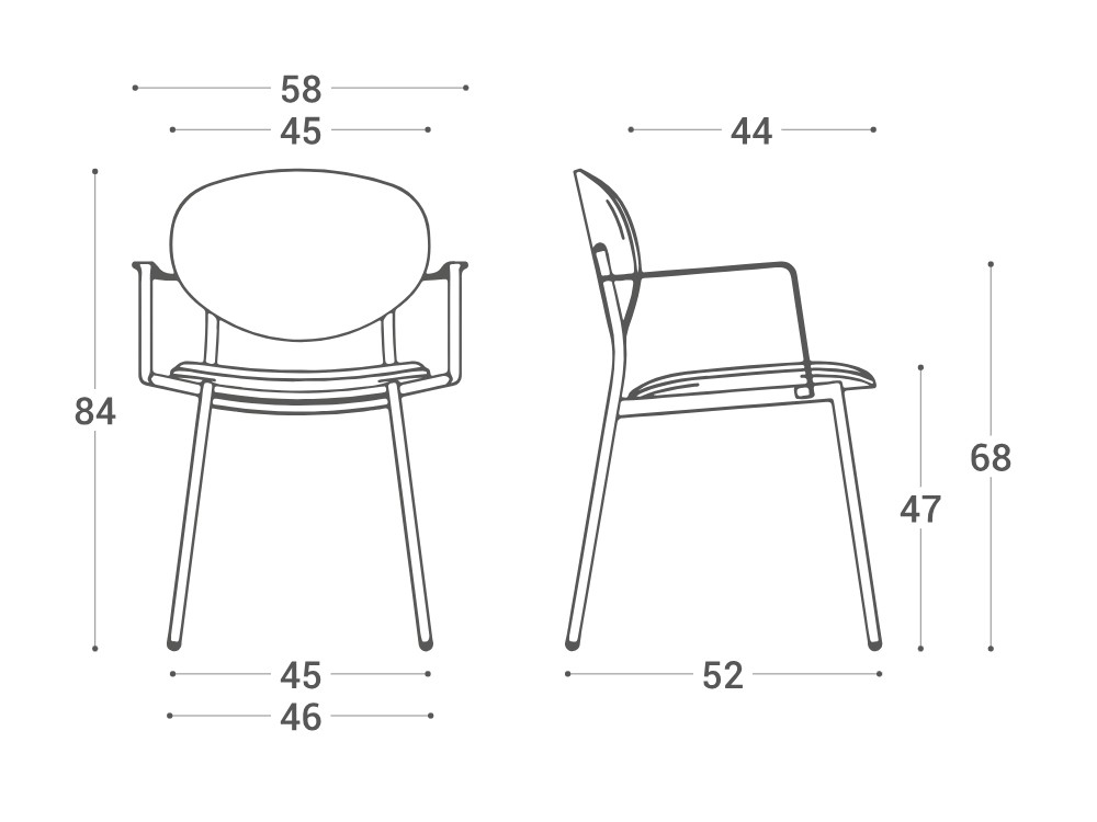 Silla de cocina o comedor Way Tapizada de Cancio - 7