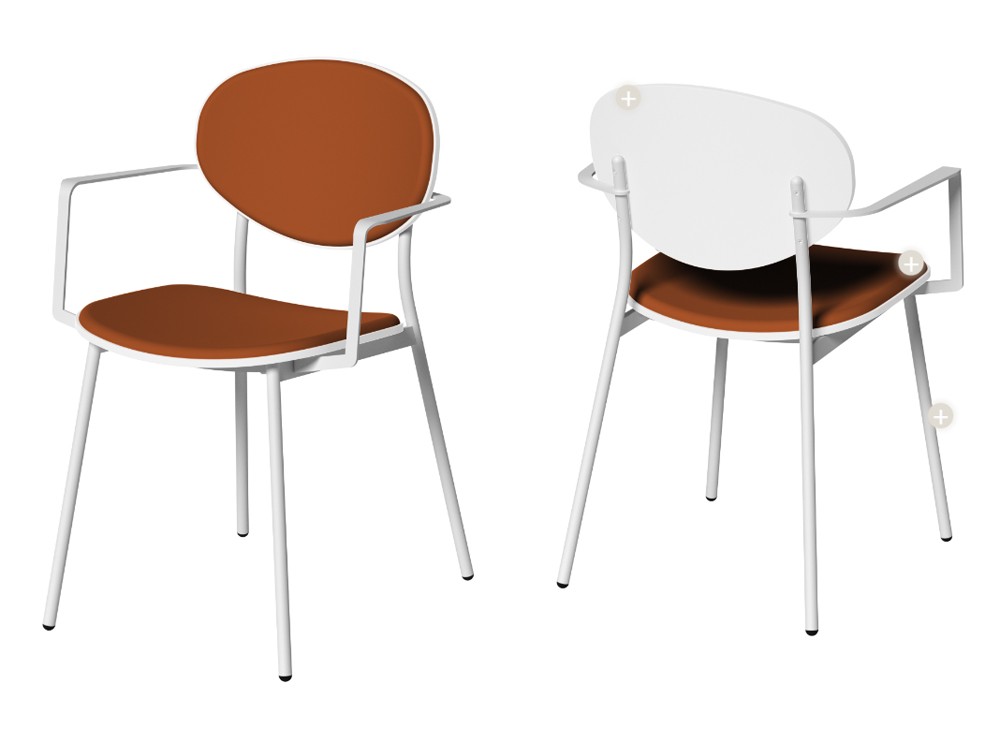 Silla Way con brazos Tessuto Cancio