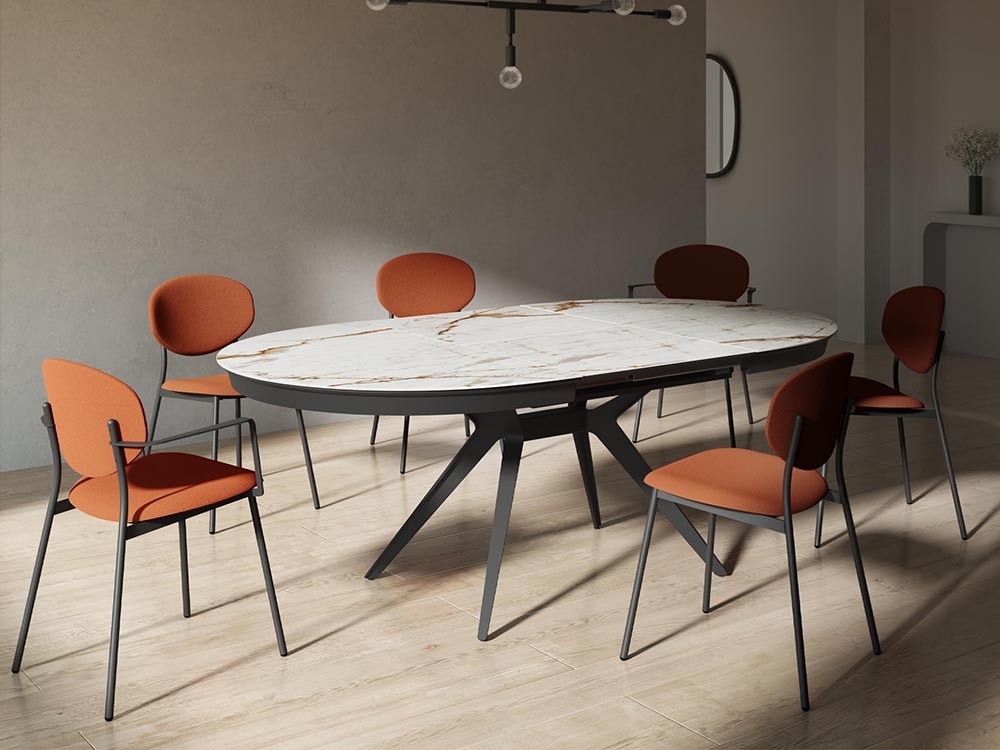 Mesa ovalada extensible Sfera Dekton Cancio - 11