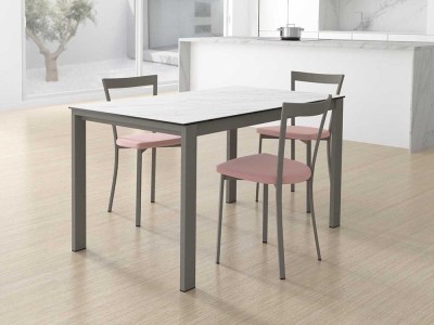 Mesa de comedor Puzzle en Cristal, Porcelánico o Laminado Cancio - 1