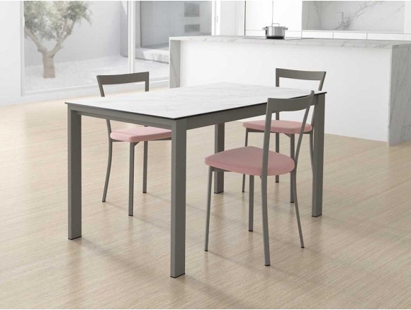 Mesa de comedor Puzzle en Cristal, Porcelánico o Laminado Cancio - 1
