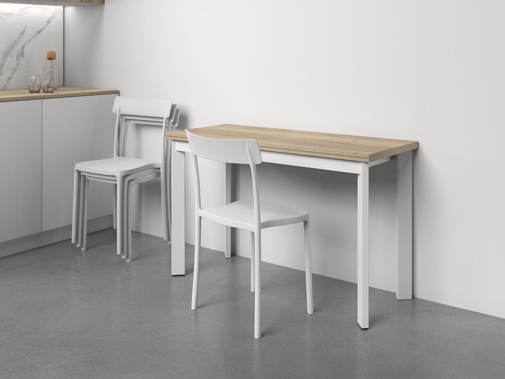 Mesa de cocina extensible Poker Minor laminado de Cancio - 1