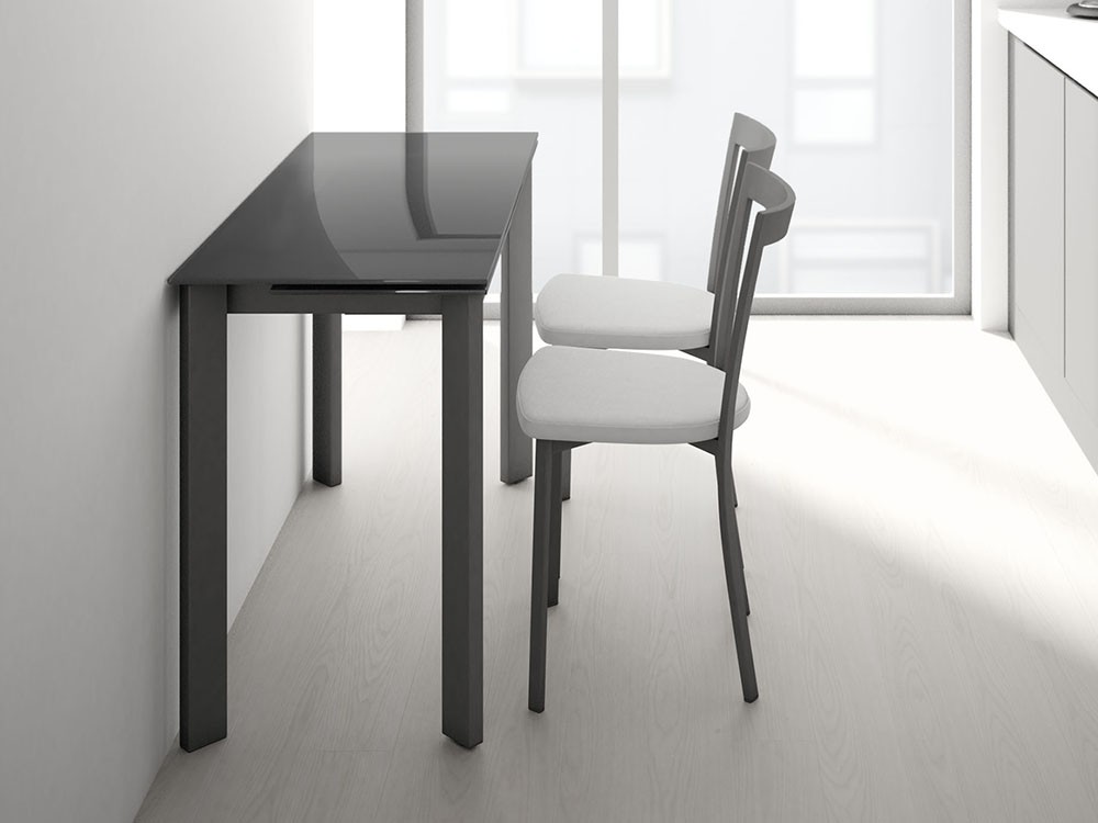 Mesa de cocina extensible Poker Minor cristal de Cancio - 1