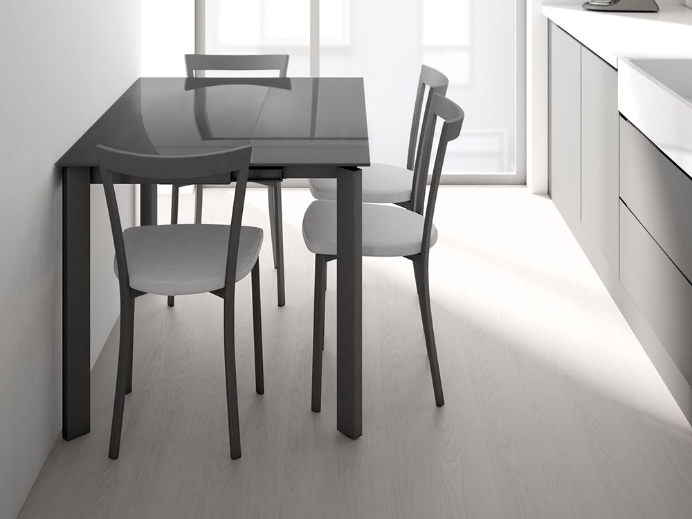 Mesa de cocina extensible Poker Minor cristal de Cancio - 2