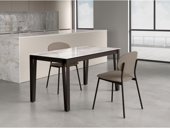 Mesa extensible de cocina o comedor Lando porcelánico de Cancio - 1