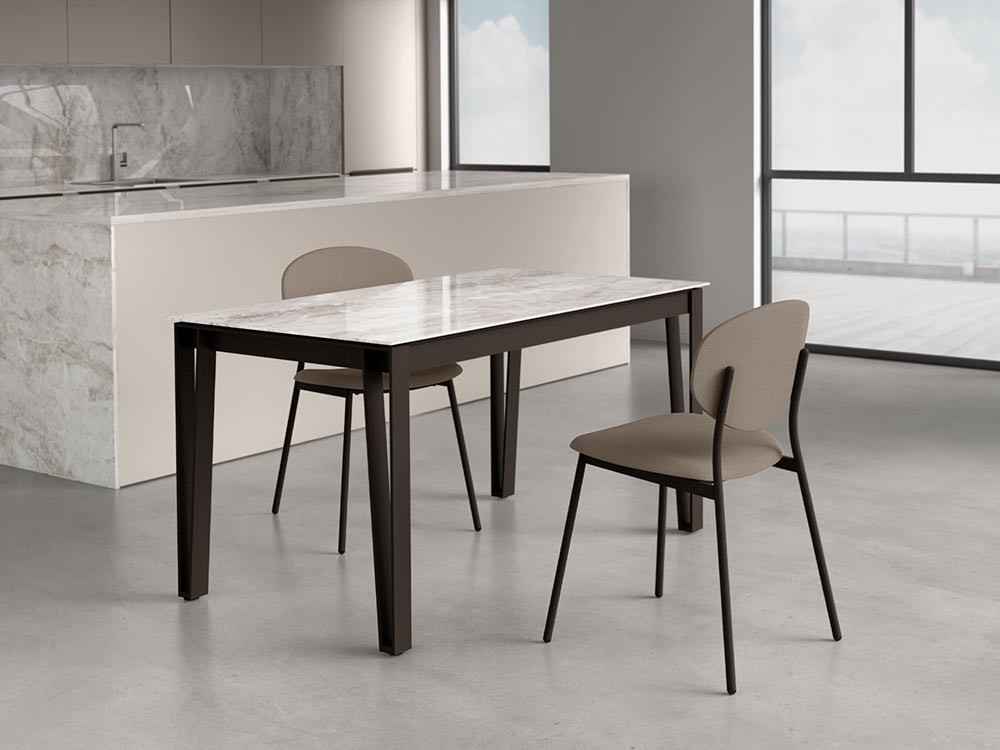 Mesa extensible de cocina o comedor Lando porcelánico de Cancio - 1