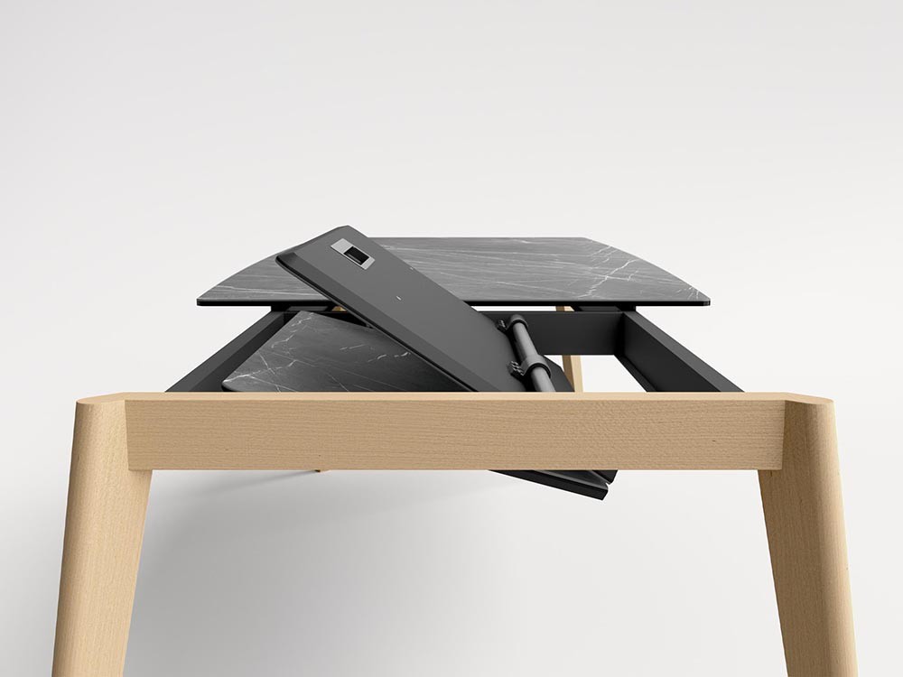 Mesa extensible de comedor o cocina Atlas porcelánico de Cancio - 5