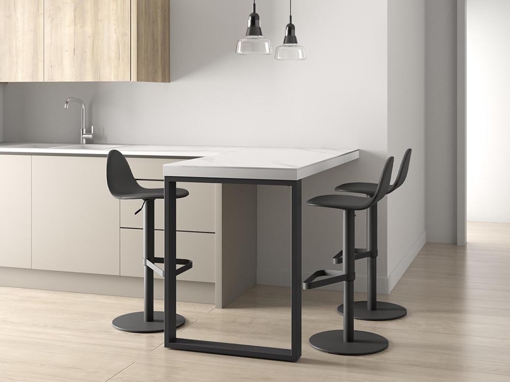 Taburete elevable Tabú tapizado en textil o vinílico de Cancio - 1