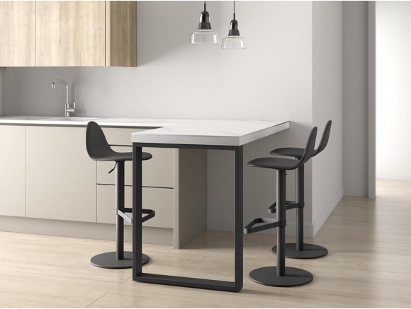 Taburete elevable Tabú tapizado en textil o vinílico de Cancio - 1