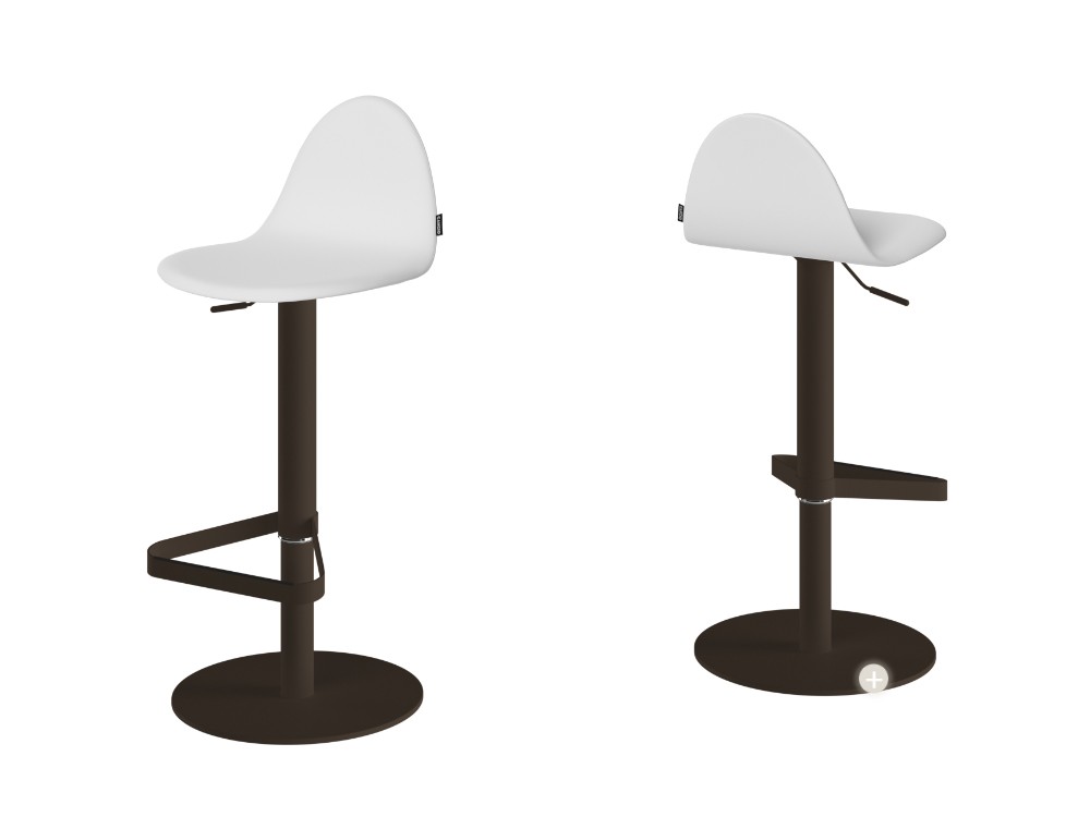 Taburete elevable Tabú tapizado en textil o vinílico de Cancio - 2