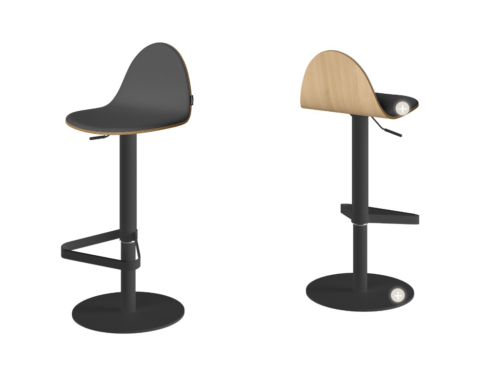 Taburete elevable Tabú Tessuto de Cancio - 4