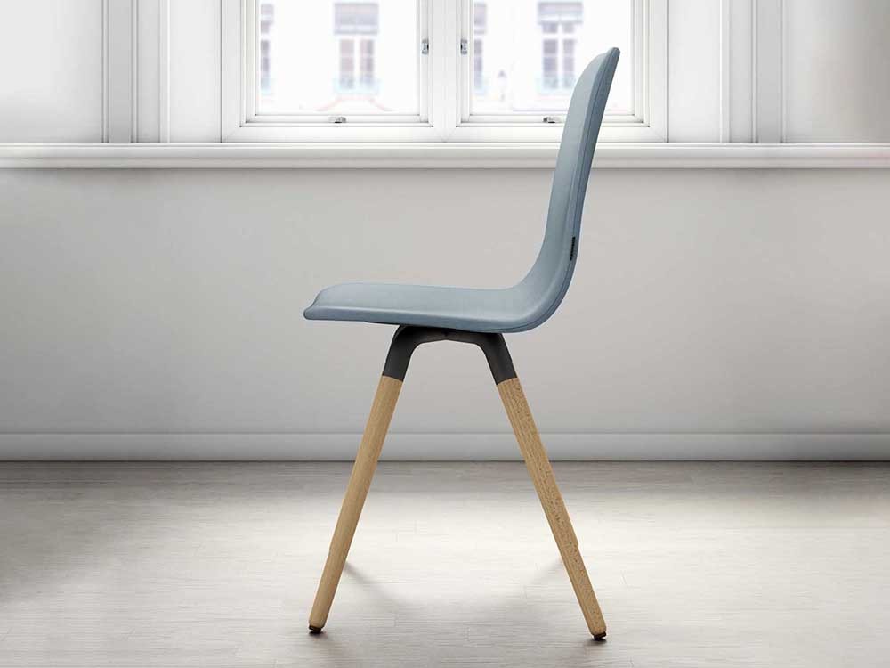 Silla de diseño nórdico Nuba tapizada de Cancio - 5