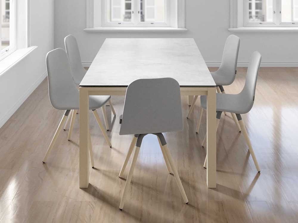 Silla de diseño nórdico Nuba tapizada de Cancio - 6