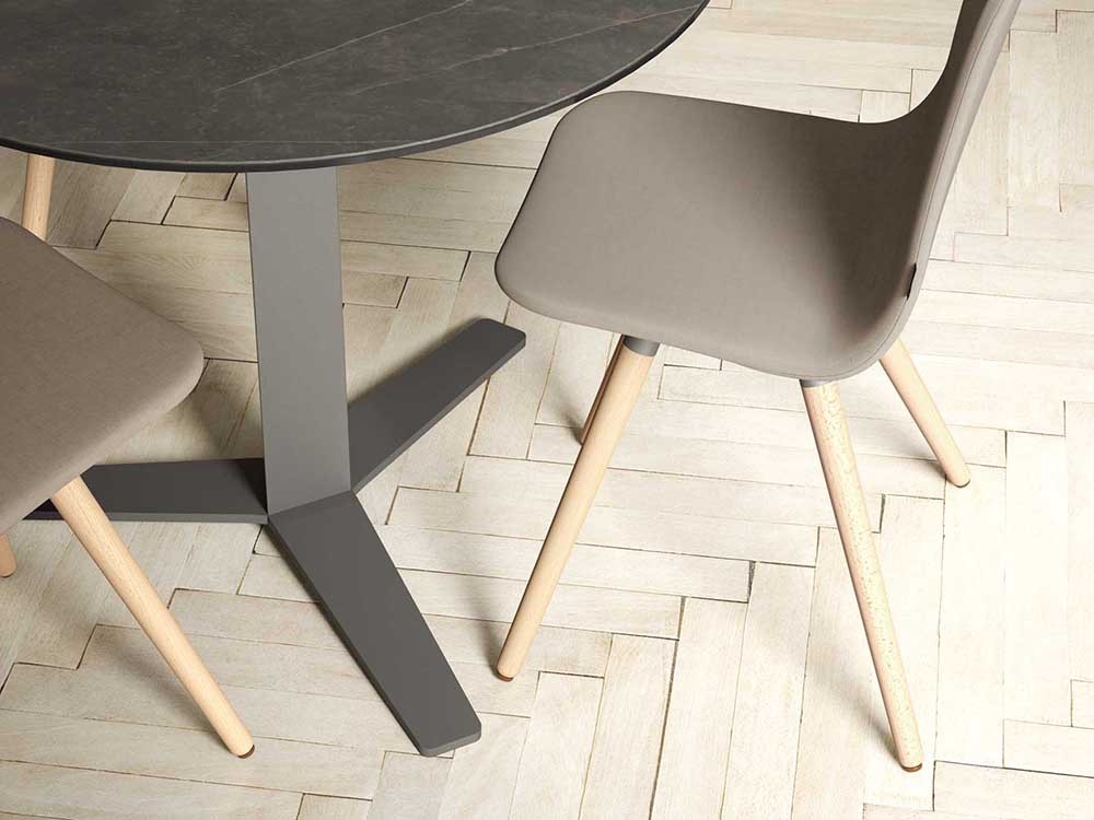 Silla de diseño nórdico Nuba tapizada de Cancio - 7