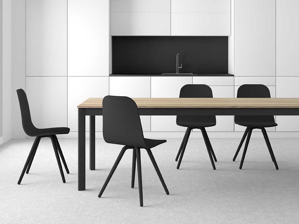 Silla de diseño nórdico Nuba tapizada de Cancio - 9