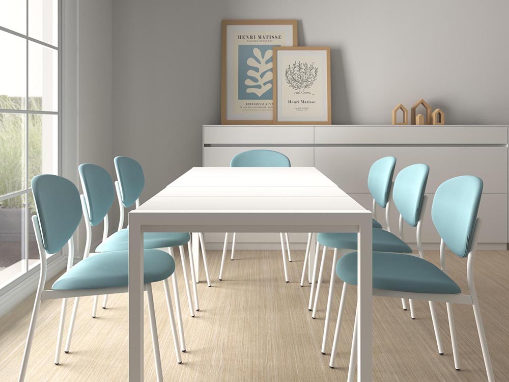 Mesa de cocina o comedor extensible Concept Cristal de Cancio - 4