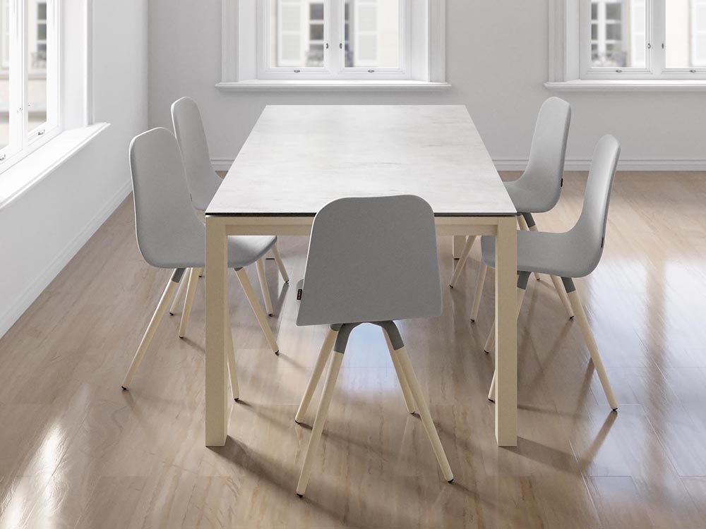 Mesa extensible de cocina o comedor Quadra Nova Porcelánico de Cancio - 10