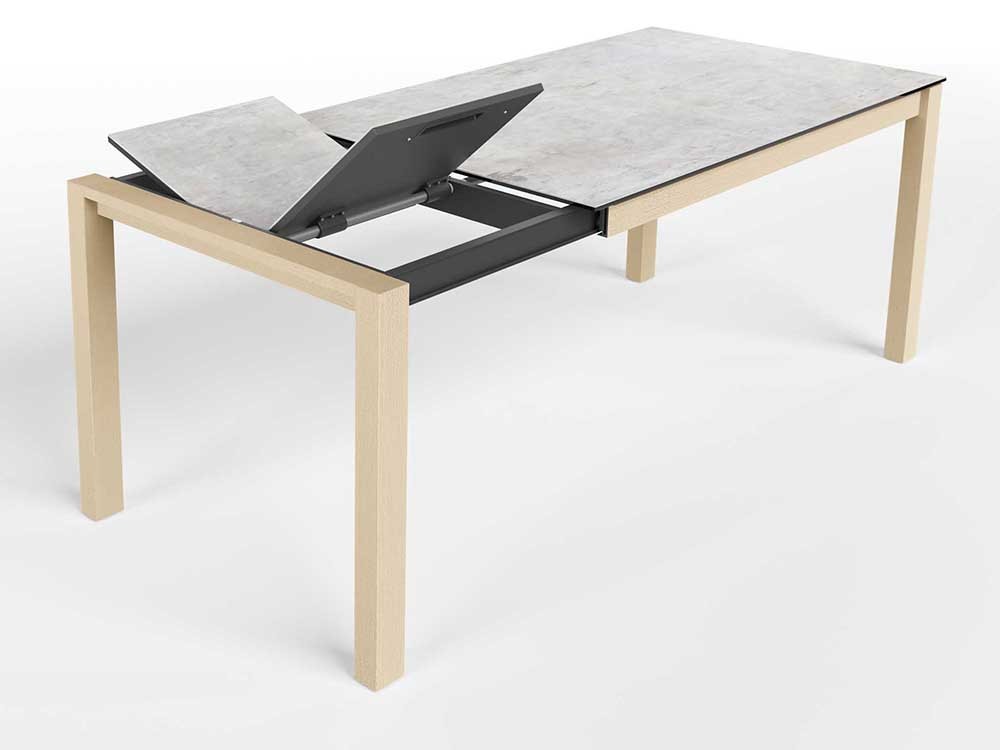 Mesa extensible de cocina o comedor Quadra Nova cristal de Cancio - 8