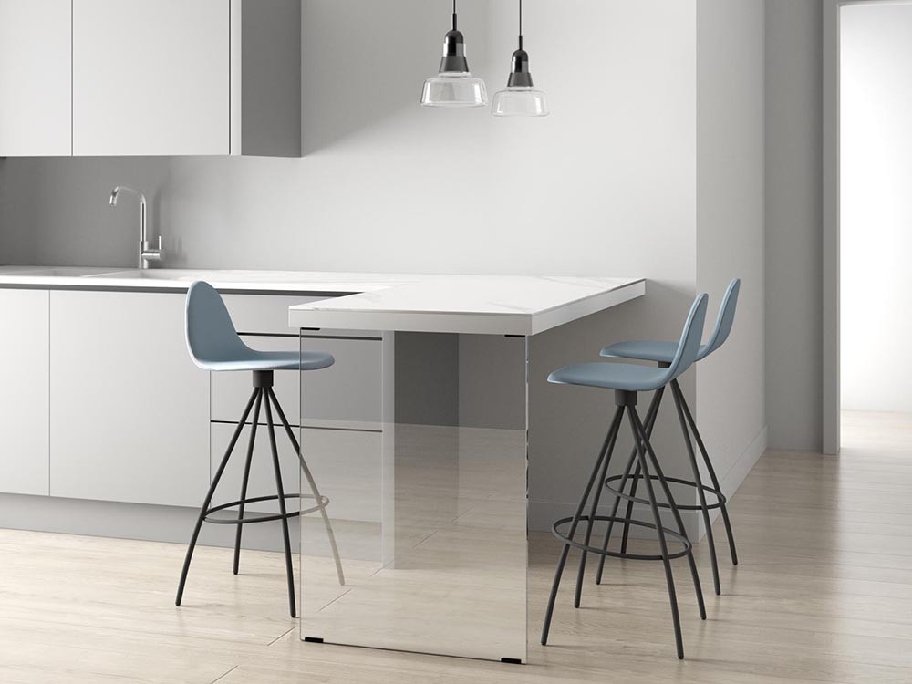 Taburete giratorio tapizado Petris de Cancio - 5