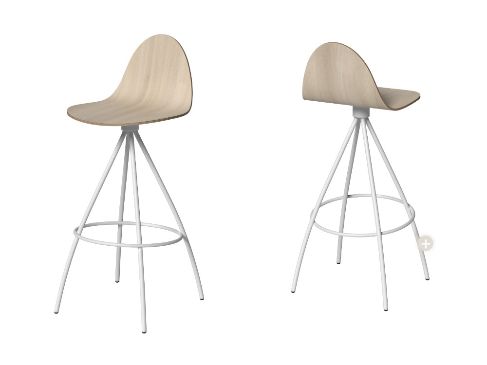 Taburete giratorio de madera Petris Cancio - 3